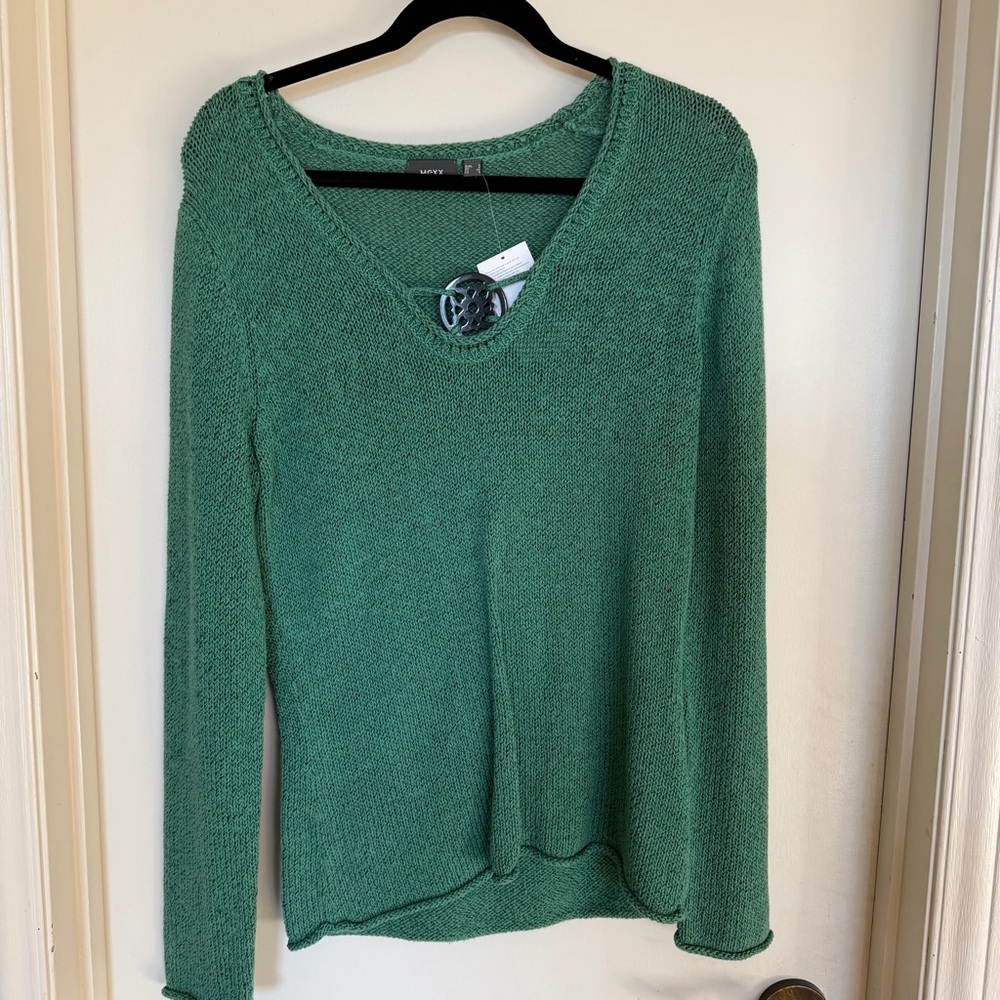 Mexx Teal Green Long Sleeve Knit Top Size Large